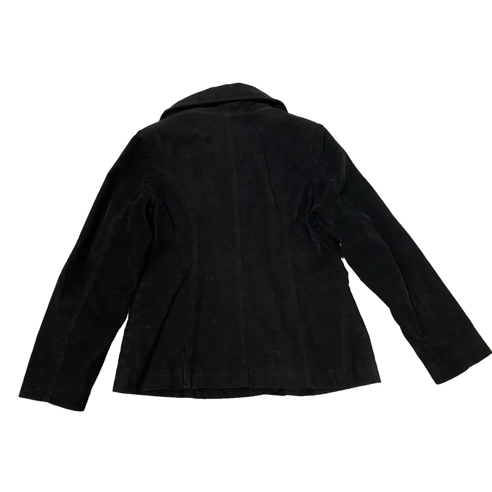 Black Double-Breasted Women's Corduroy Jacket - Picture 6 of 16